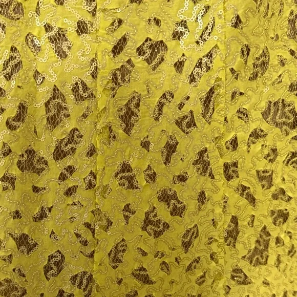 BCBGMaxAzria Yellow Lace Maxi Dress - Picture 5 of 5